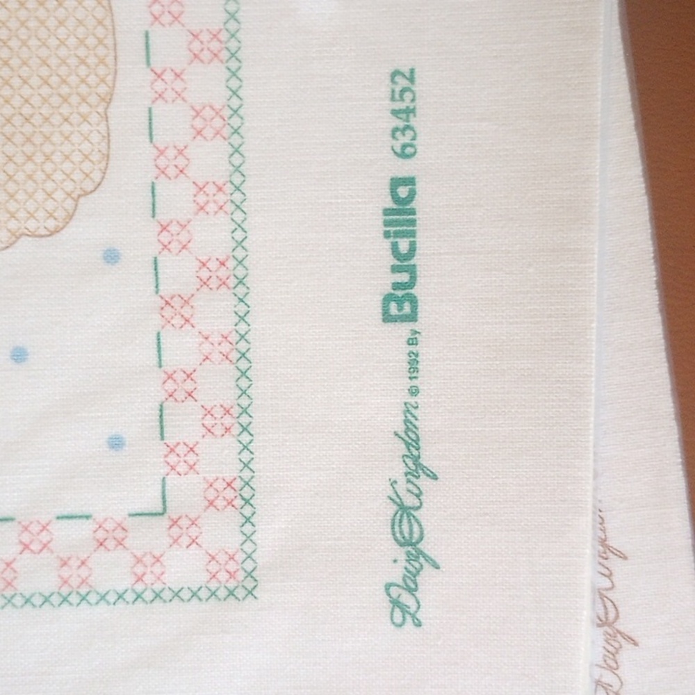 NWT 5 Bucilla Stamped Cross Stitch Christmas Sampler Kits. Santa, Bears, Rabbits - Picture 9 of 13